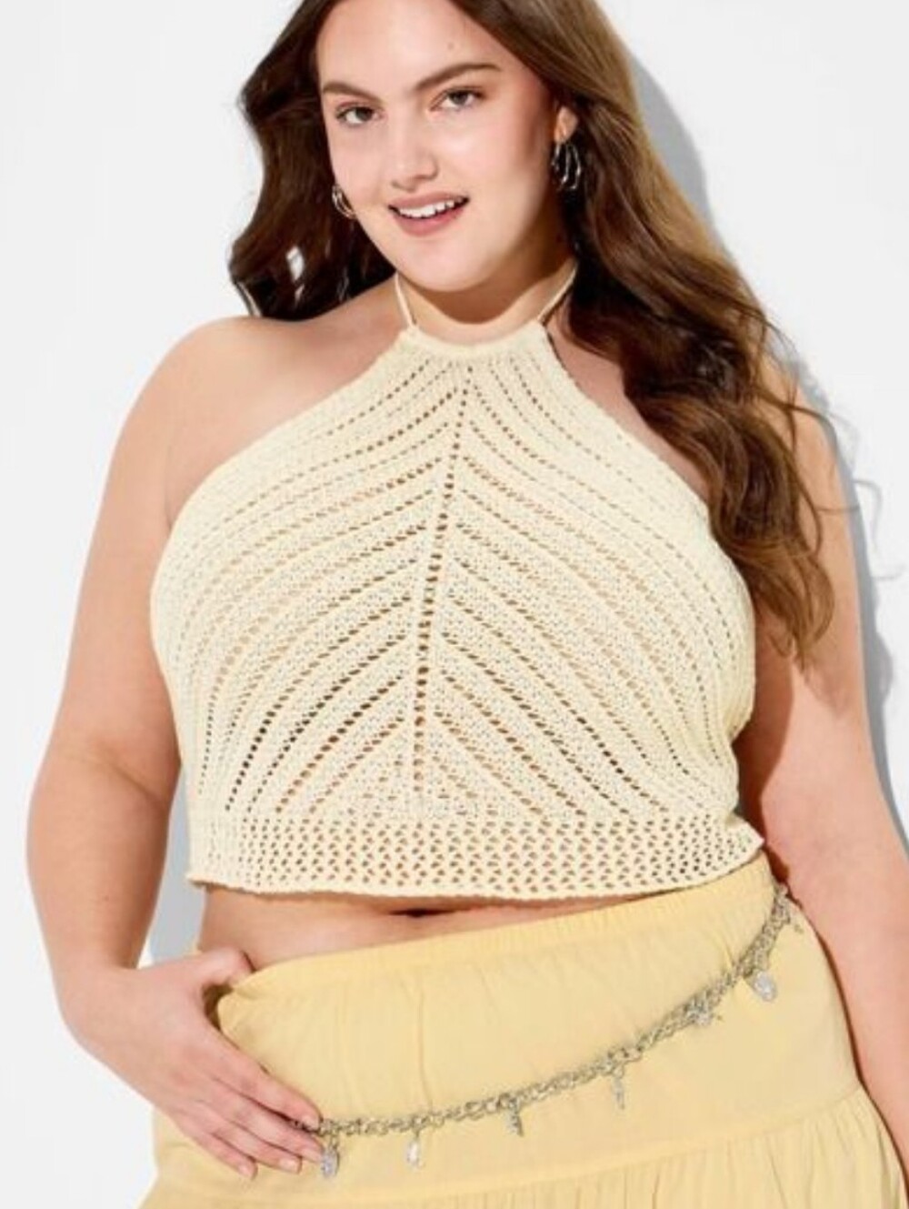 NWT Wild Fable Crochet Halter Top- XL